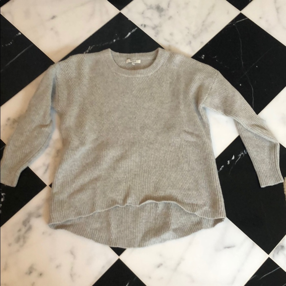 Grey Patterned Madewell Sweater - image 1